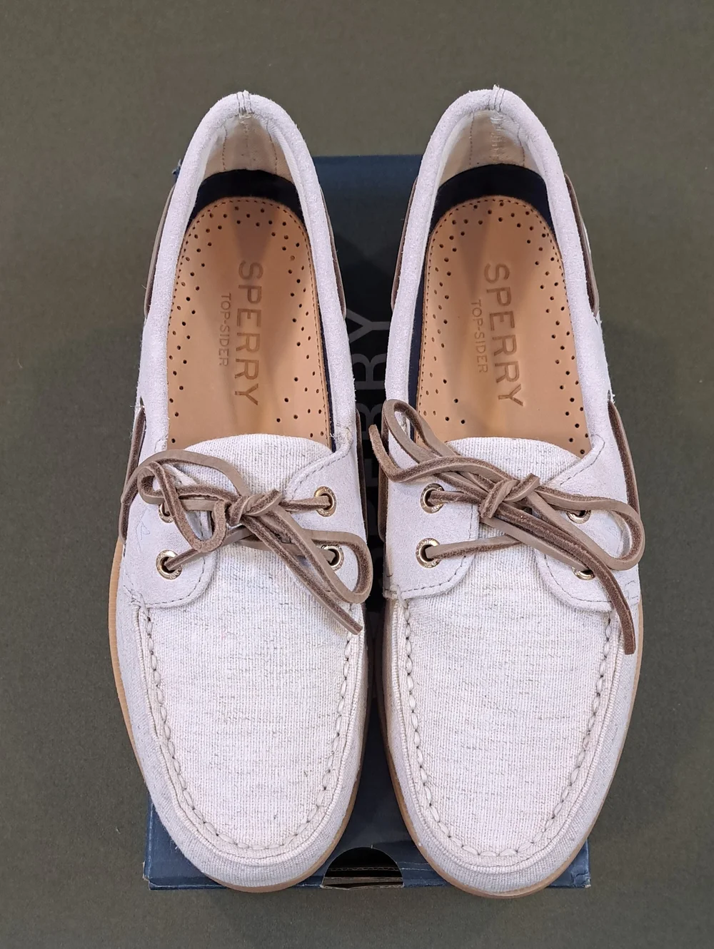 Sperry Authentic Original™ 2-Eye Boat Shoe - Color: Light Beige - Size: Men 8.5